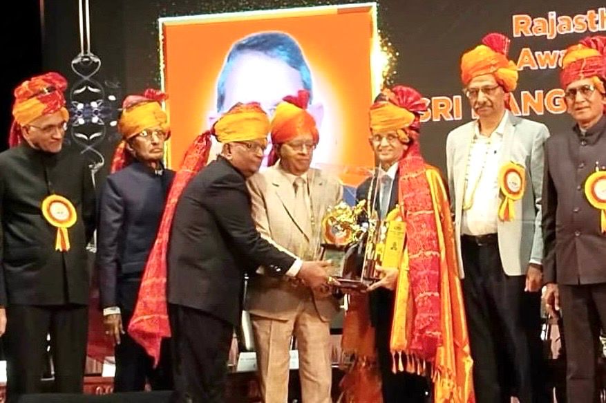 Awarded Rajasthan Shree By Rajasthan Sangh Chennai