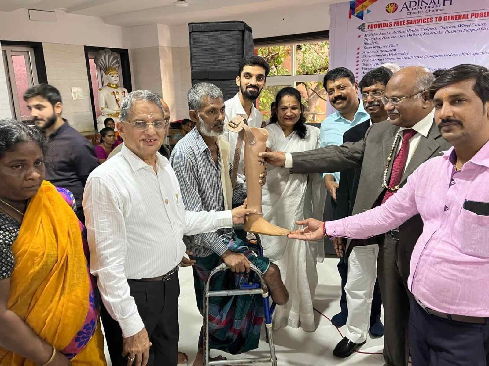Prosthetics Distribution With Adinath Jain Trust Chennai